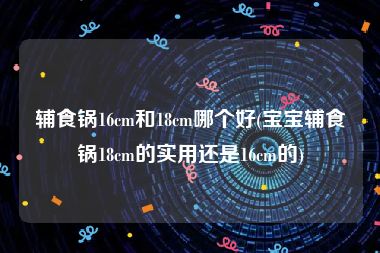 辅食锅16cm和18cm哪个好(宝宝辅食锅18cm的实用还是16cm的)