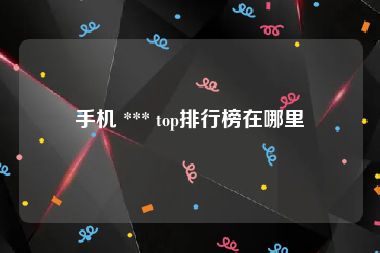 手机 *** top排行榜在哪里