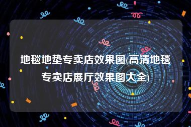 地毯地垫专卖店效果图(高清地毯专卖店展厅效果图大全)