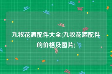 九牧花洒配件大全(九牧花洒配件的价格及图片)