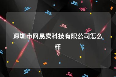 深圳市网易卖科技有限公司怎么样