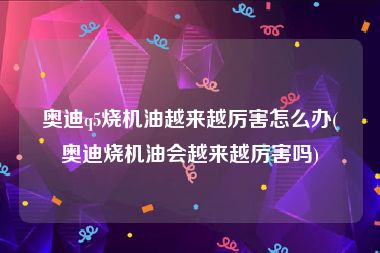 奥迪q5烧机油越来越厉害怎么办(奥迪烧机油会越来越厉害吗)