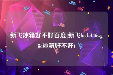 新飞冰箱好不好百度(新飞bcd-446wg8c冰箱好不好)
