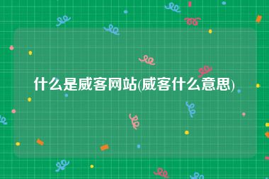 什么是威客网站(威客什么意思)
