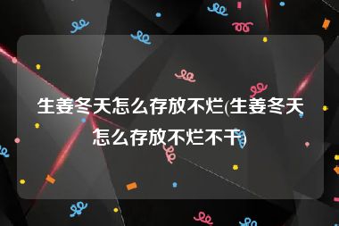 生姜冬天怎么存放不烂(生姜冬天怎么存放不烂不干)