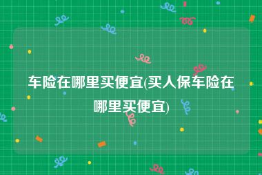 车险在哪里买便宜(买人保车险在哪里买便宜)