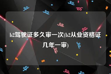 b2驾驶证多久审一次(b2从业资格证几年一审)