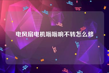 电风扇电机嗡嗡响不转怎么修