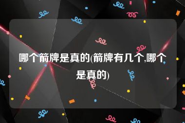 哪个箭牌是真的(箭牌有几个,哪个是真的)