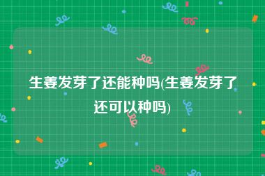 生姜发芽了还能种吗(生姜发芽了还可以种吗)