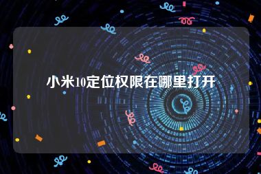 小米10定位权限在哪里打开