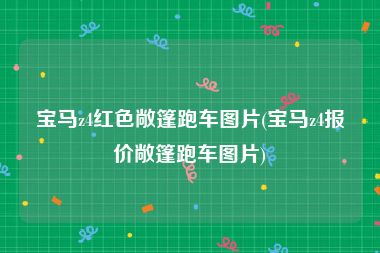 宝马z4红色敞篷跑车图片(宝马z4报价敞篷跑车图片)
