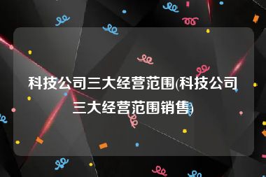科技公司三大经营范围(科技公司三大经营范围销售)