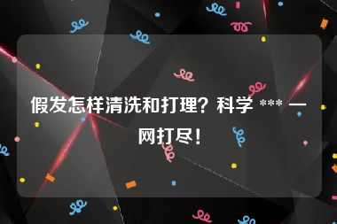 假发怎样清洗和打理？科学 *** 一网打尽！