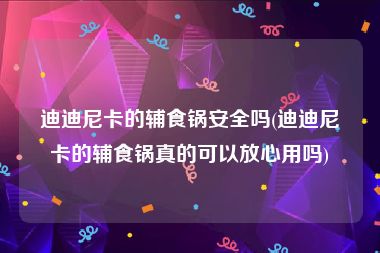 迪迪尼卡的辅食锅安全吗(迪迪尼卡的辅食锅真的可以放心用吗)