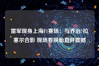 雷军现身上海F1赛场：与乔治?拉塞尔合影 现场看换胎直呼震撼