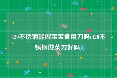 420不锈钢能做宝宝食用刀吗(420不锈钢做菜刀好吗)
