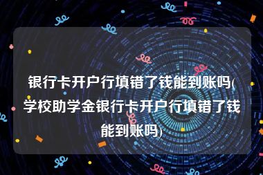 银行卡开户行填错了钱能到账吗(学校助学金银行卡开户行填错了钱能到账吗)