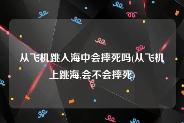 从飞机跳入海中会摔死吗(从飞机上跳海,会不会摔死)
