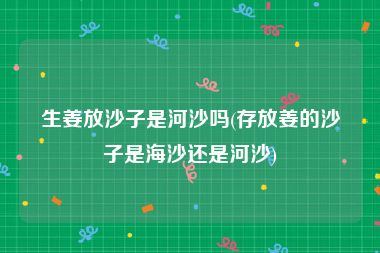 生姜放沙子是河沙吗(存放姜的沙子是海沙还是河沙)
