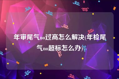 年审尾气no过高怎么解决(年检尾气no超标怎么办)