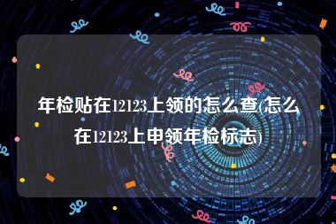 年检贴在12123上领的怎么查(怎么在12123上申领年检标志)