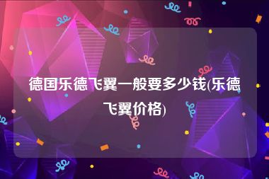 德国乐德飞翼一般要多少钱(乐德飞翼价格)