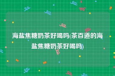 海盐焦糖奶茶好喝吗(茶百道的海盐焦糖奶茶好喝吗)