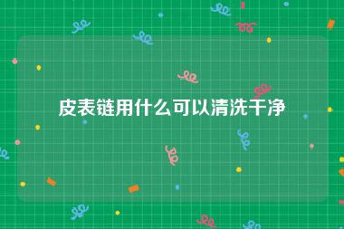 皮表链用什么可以清洗干净