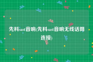先科sast音响(先科sast音响无线话筒连接)