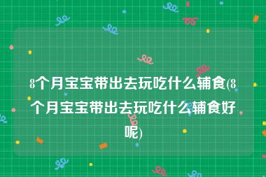 8个月宝宝带出去玩吃什么辅食(8个月宝宝带出去玩吃什么辅食好呢)