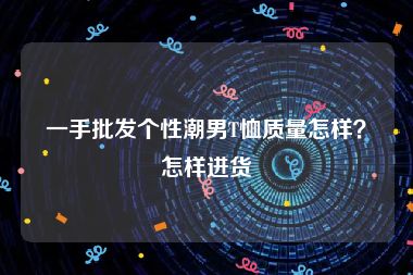 一手批发个性潮男T恤质量怎样？怎样进货
