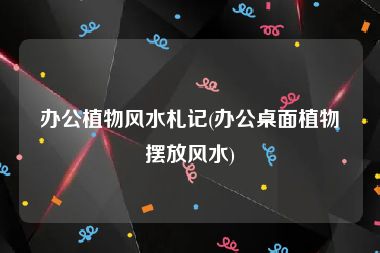 办公植物风水札记(办公桌面植物摆放风水)